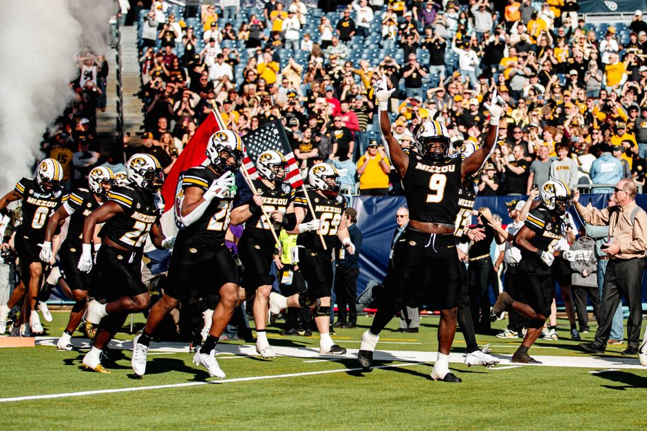 Football team on field