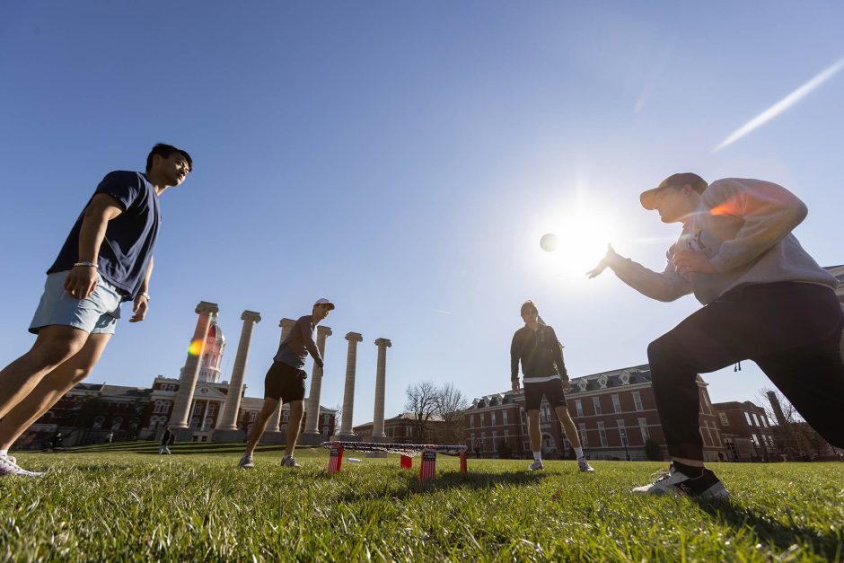 People playing sports on Quad