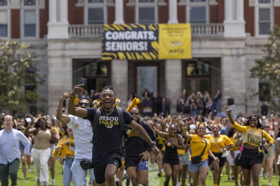 Crowd on campus