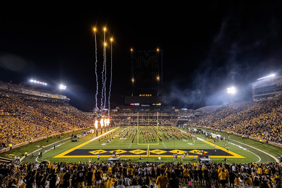 Fireworks at football stadium