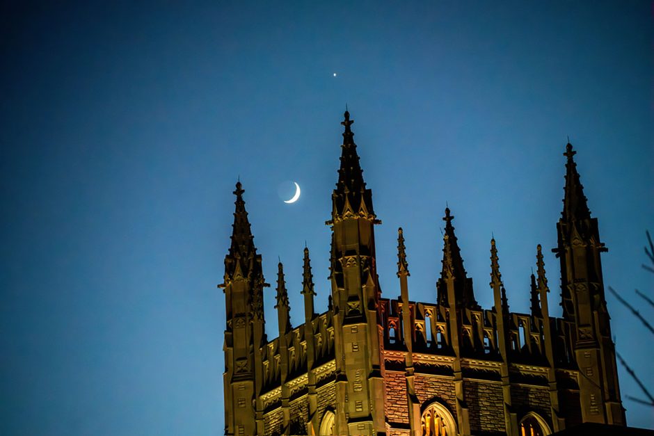 Moon over Memorial Union