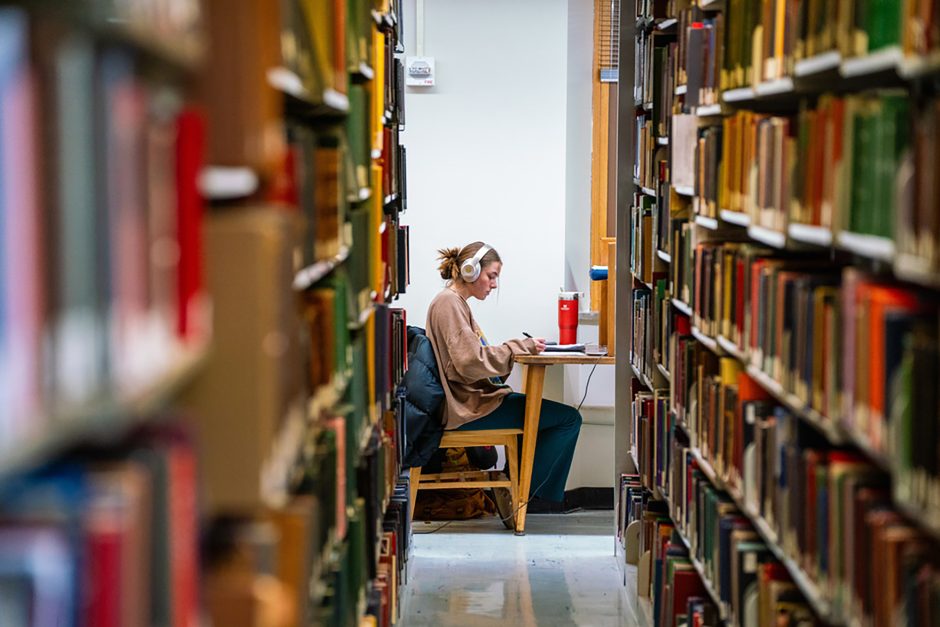 Students in library