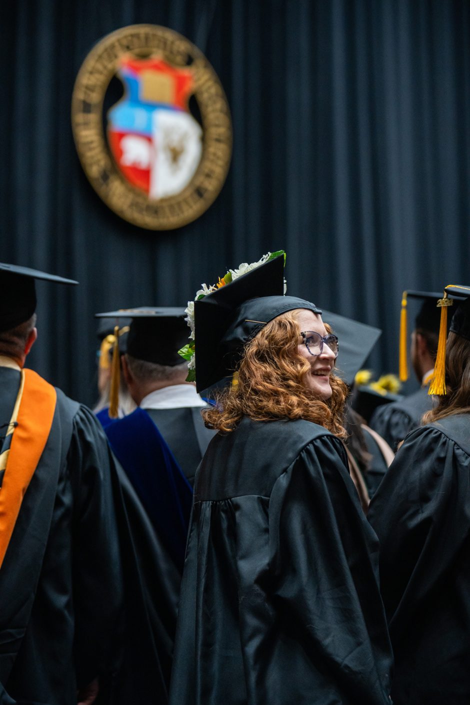 Graduate in crowd