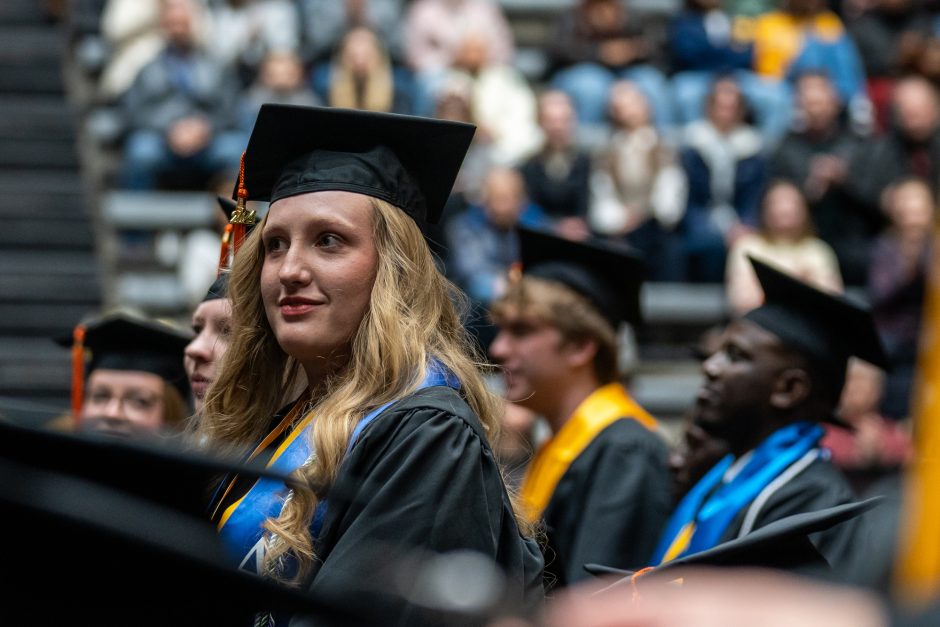 Graduate in crowd