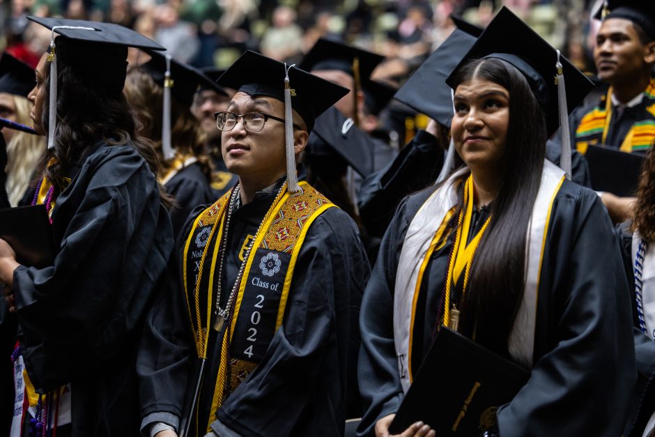 Graduates in crowd