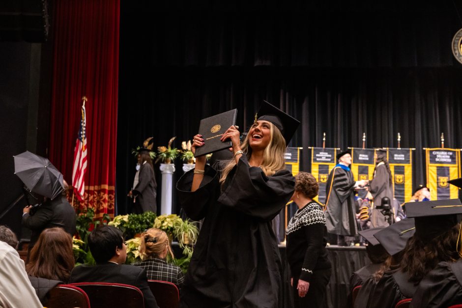 Graduate in crowd