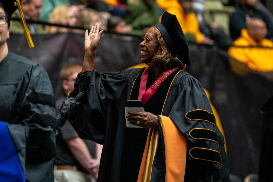 Crowd of graduates