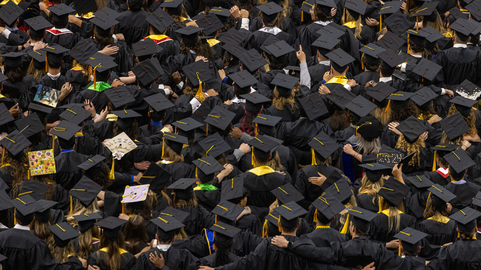 Mizzou students at their graduation ceremony.