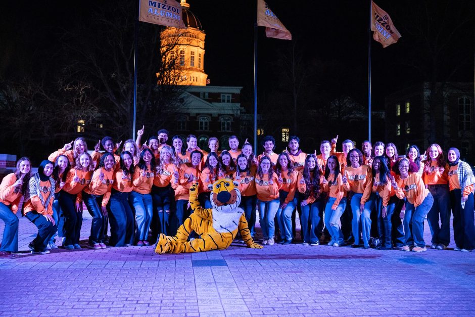 Group of students with Truman Tiger