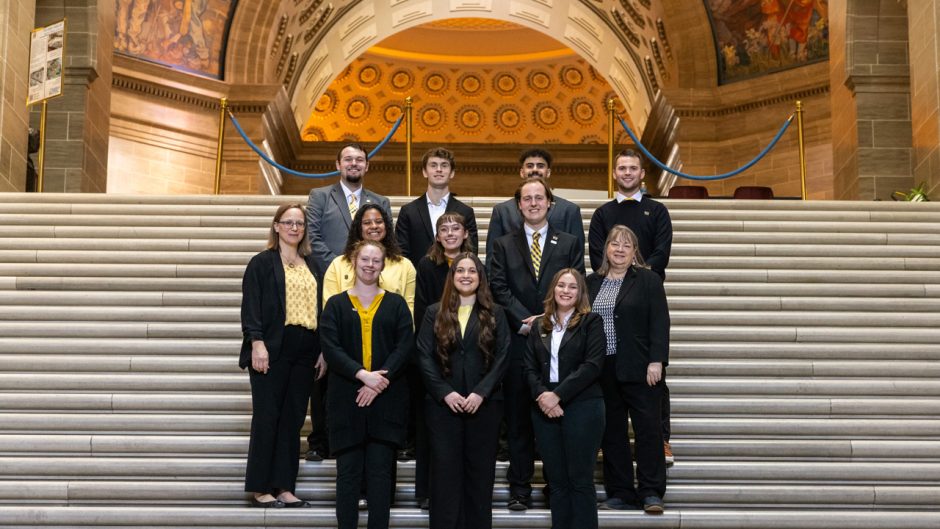 Group of students on steps in Capitol