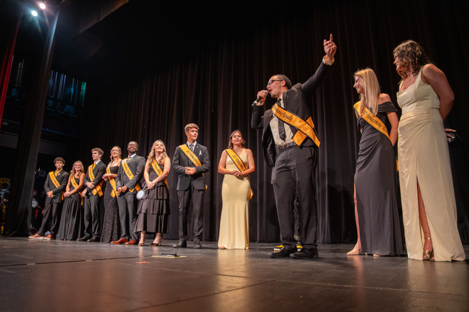 Homecoming Royalty on stage