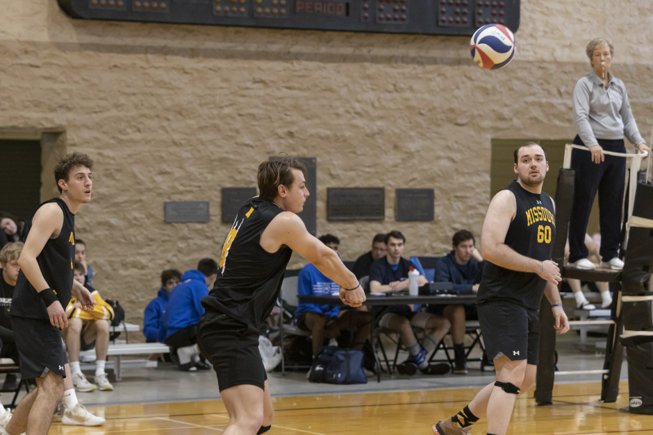 players in a men's volleyball game