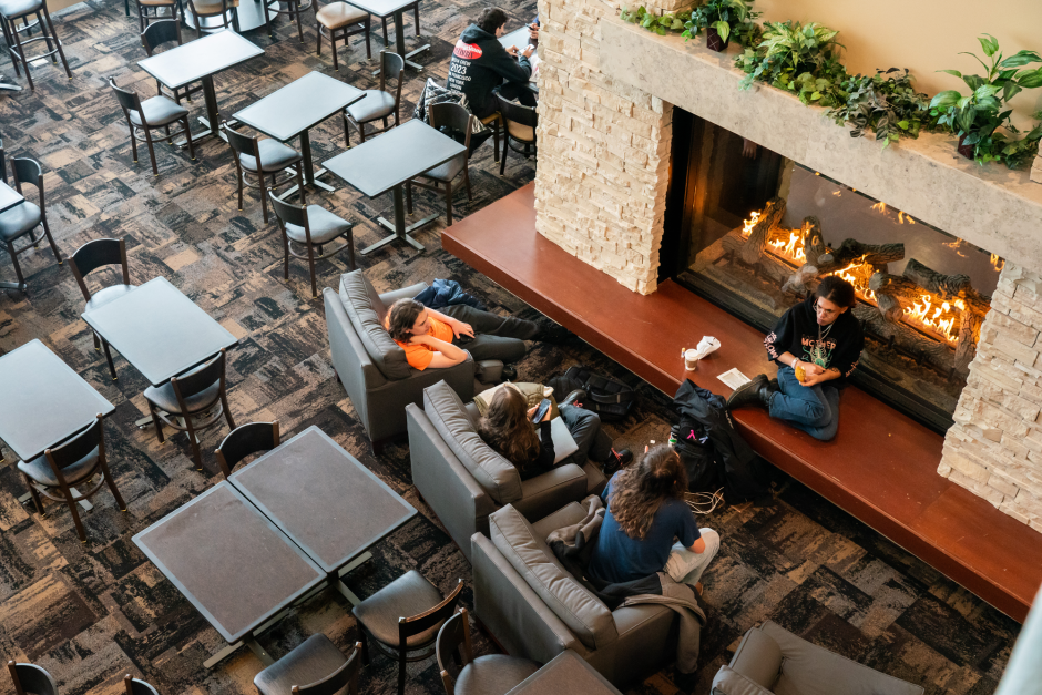 Bird's-eye view of student space