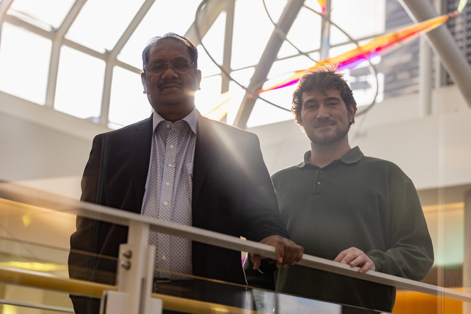 Kamlendra Singh and Steven Ice posing.