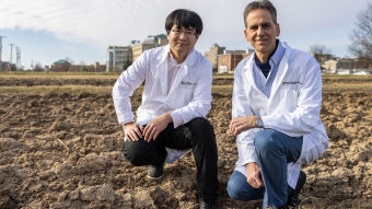 Researchers at Sanborn Field.