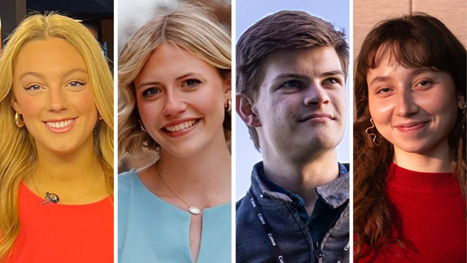 Profile photos of four students