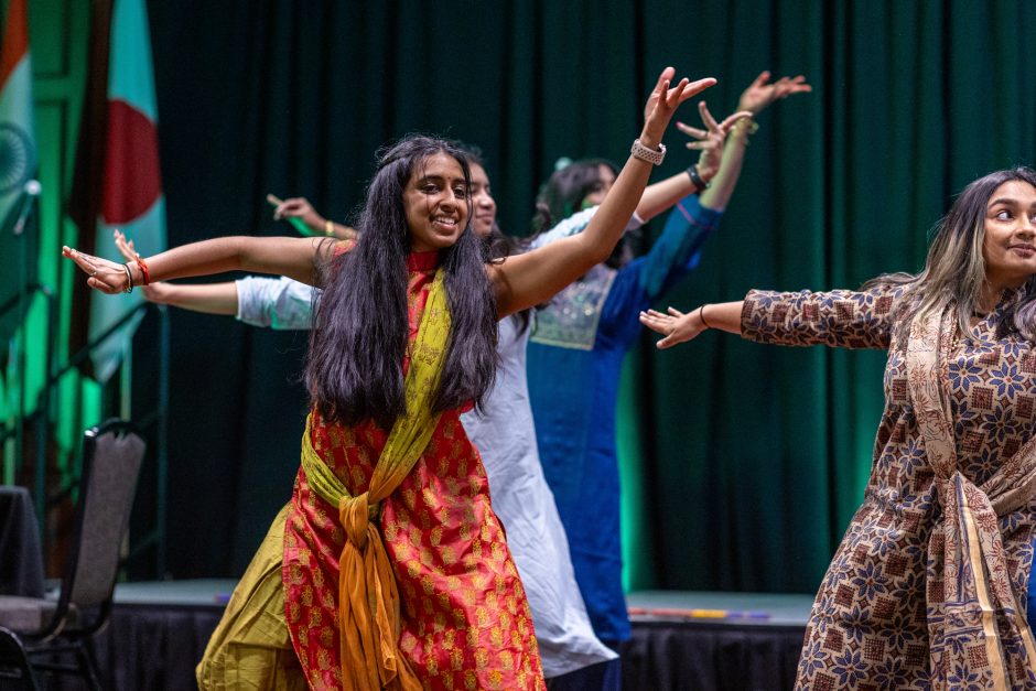 Students in the midst of a dance
