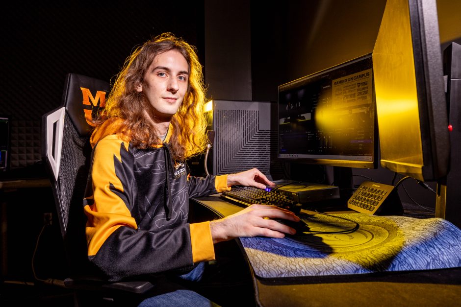 Student at a computer