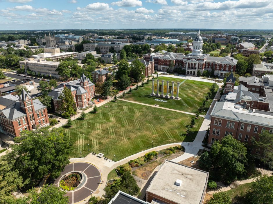 Aerial view of Francis Quadrangle