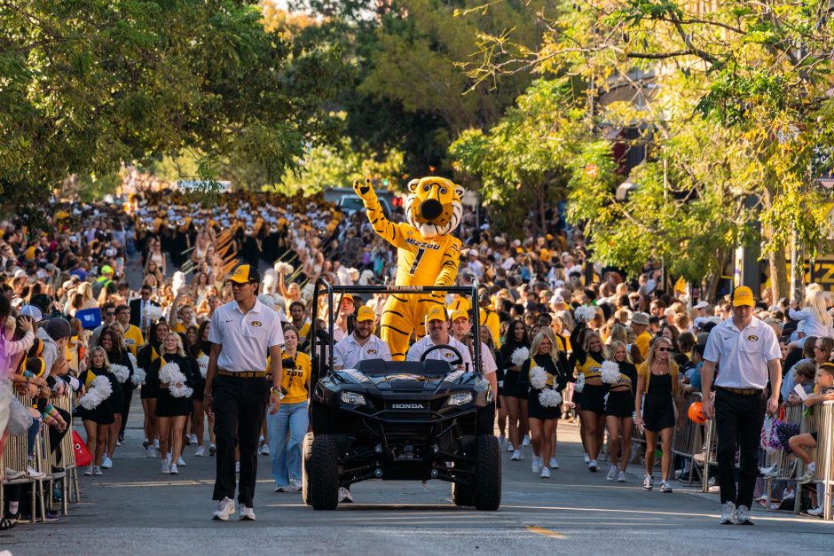 Truman the Tiger in parade