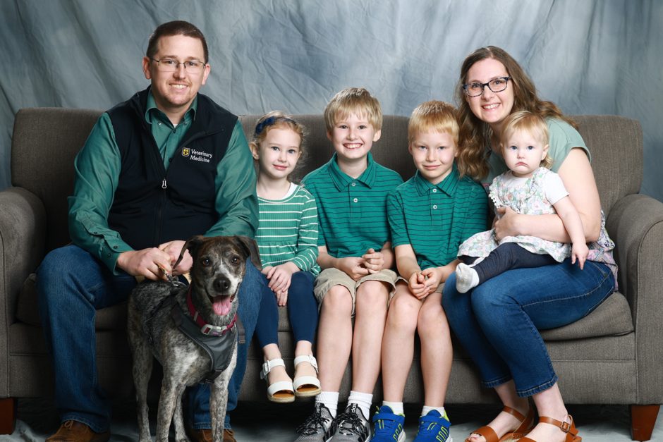 Dan Cook and family on couch