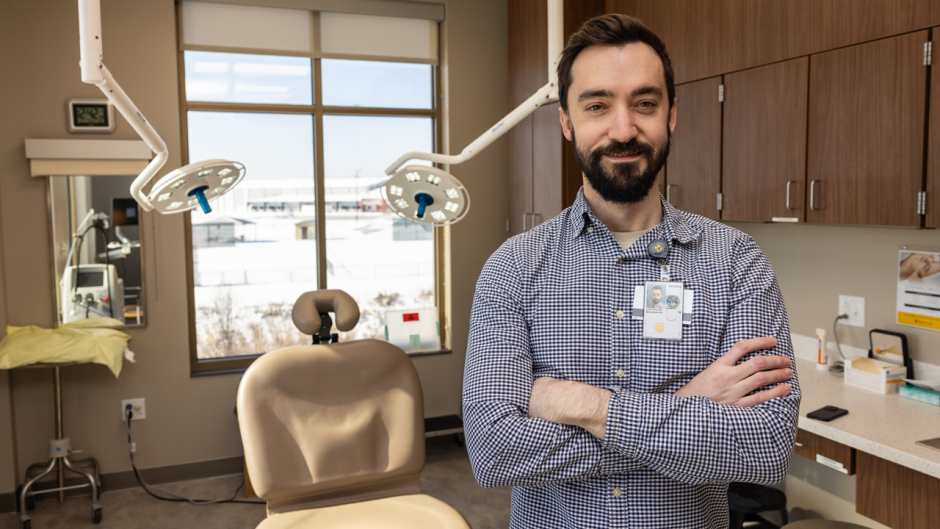 Ben Casterline in his clinic.