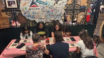 Students at table