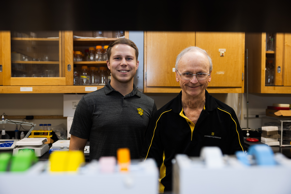 Frank Booth and Nathan Kerr posing.