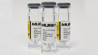 Vials of Lu-177 with MURR labels