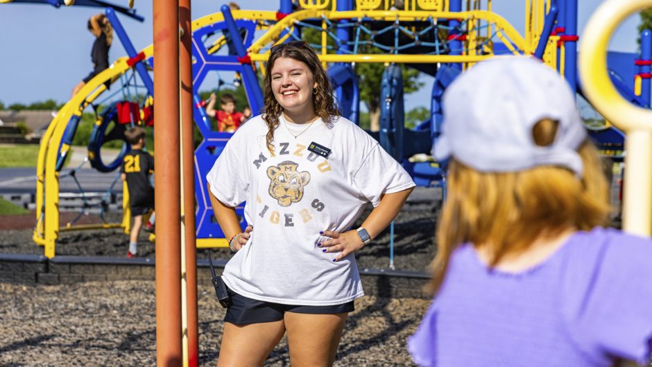 Mizzou student monitors playground
