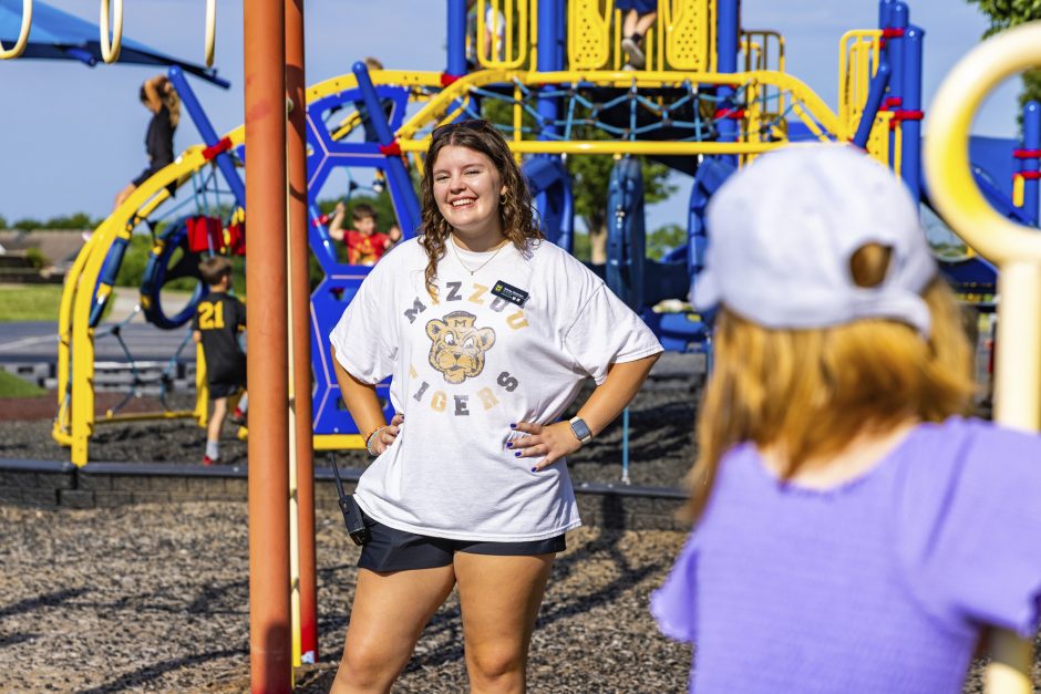 Mizzou student monitors playground