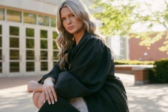 Amelia Bakker in a graduation cap and gown