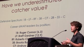 Zach Borowiak presents at a conference