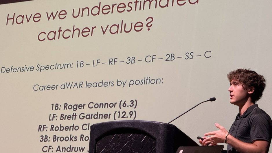 Zach Borowiak presents at a conference