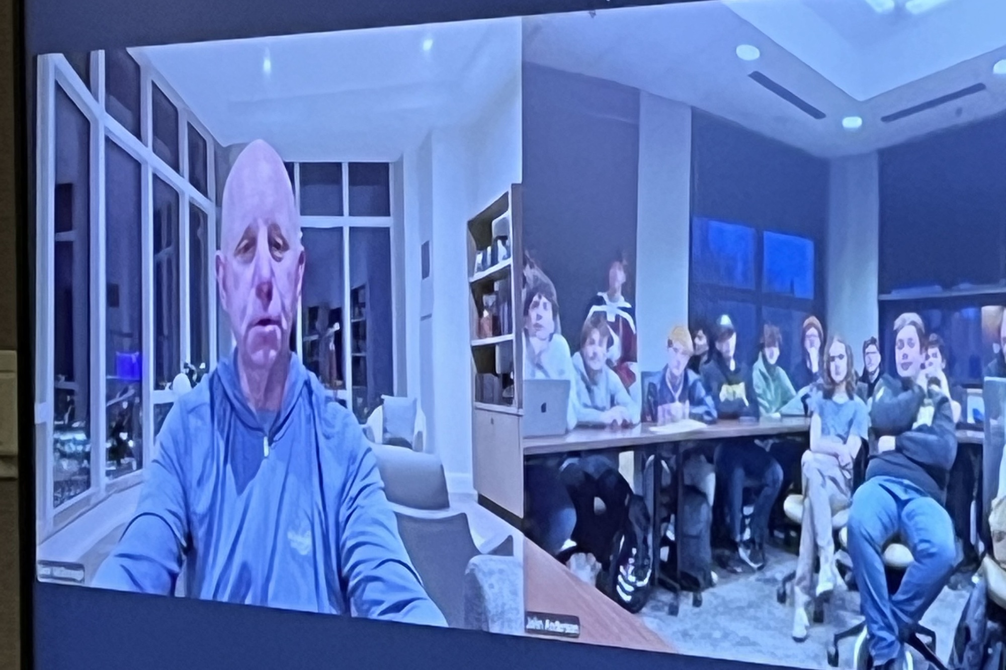 Sean McDonough and a group of Mizzou students