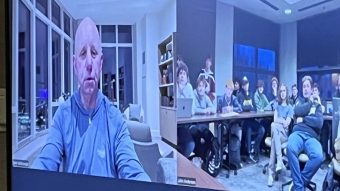 Sean McDonough and a group of Mizzou students