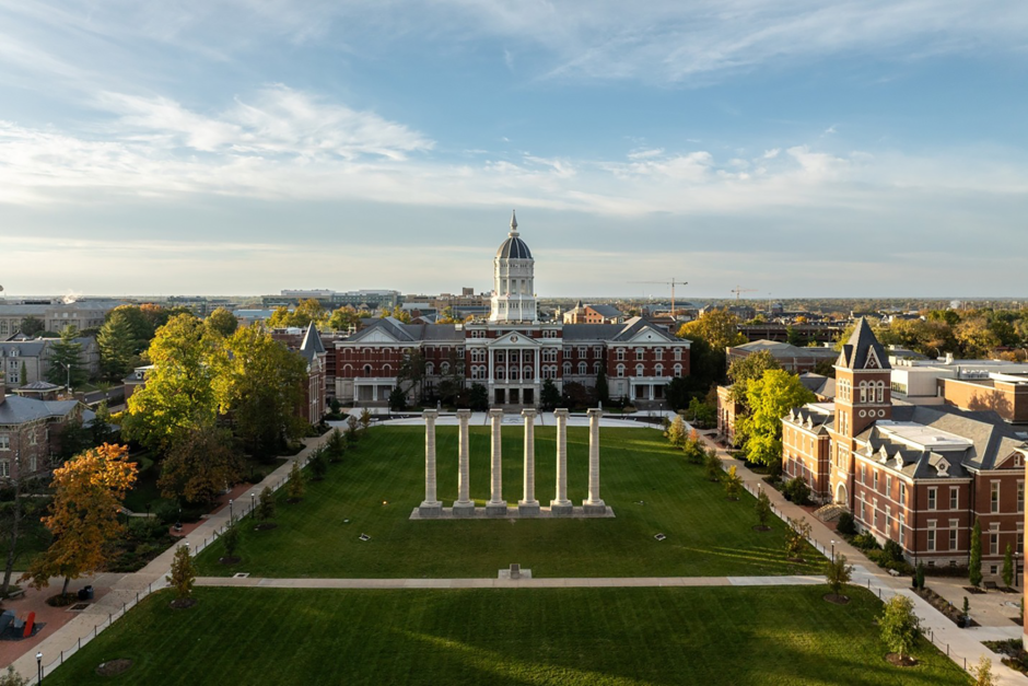 Columns on the quad.