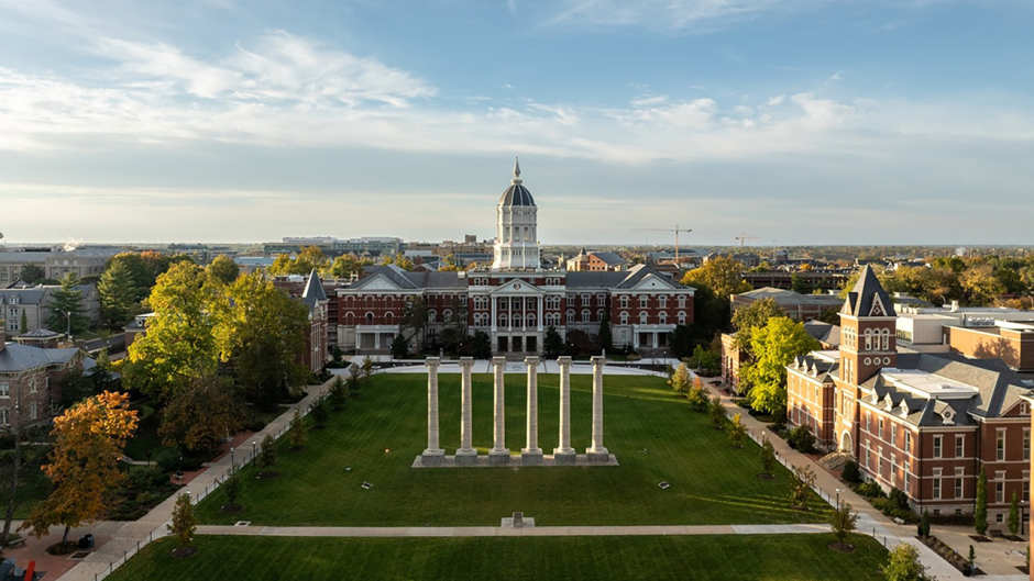 Columns on the quad.