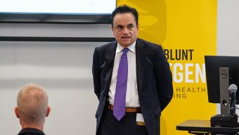 Ross Zafonte speaks to group