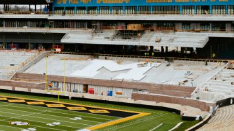Memorial Stadium north end zone renovation progress