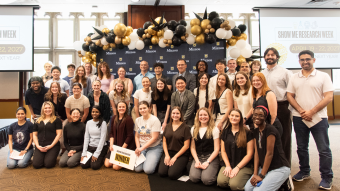 Group of students with balloons