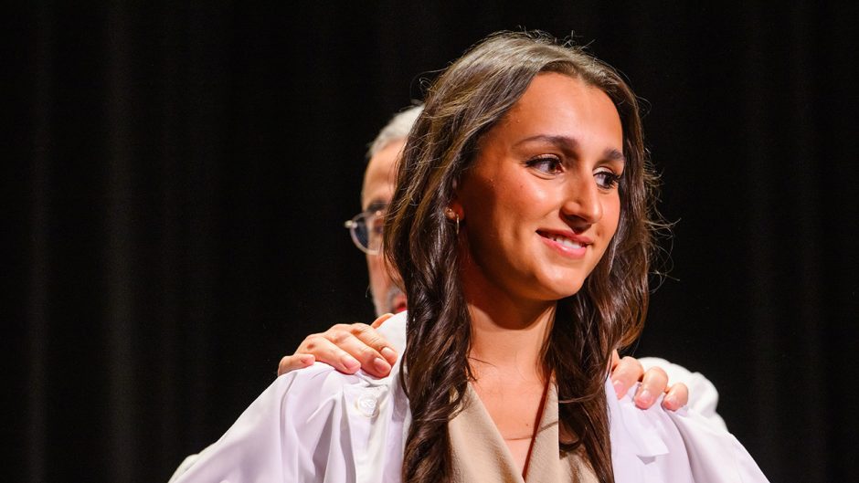 Sofia Ortiz in white doctor's coat