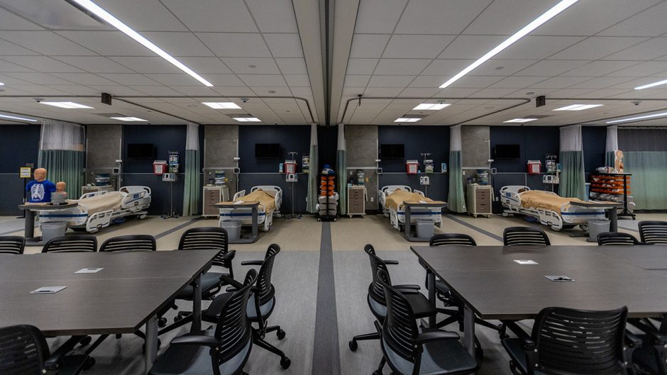 The Clinical Skills Lab in Sinclair School of Nursing.