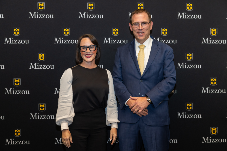 Amy Knopps with provost
