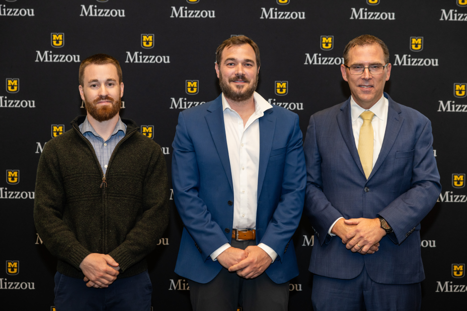 Outstanding Junior Research award winners with provost
