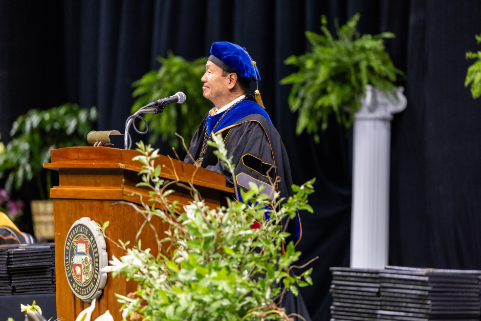 President Choi at podium