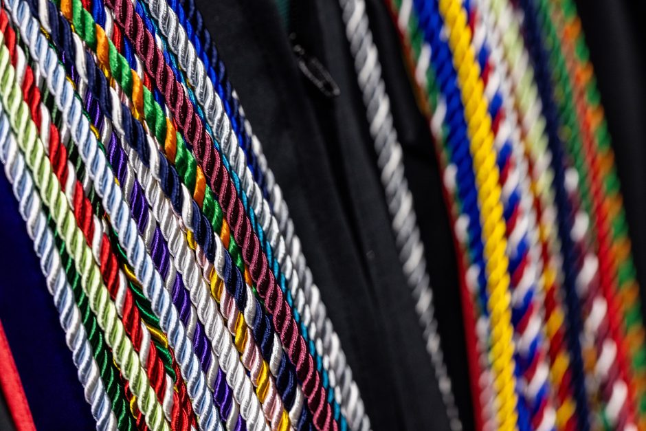 Many different graduation cords