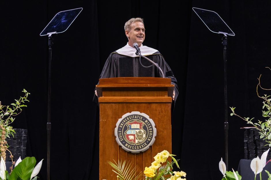 Speaker at a podium