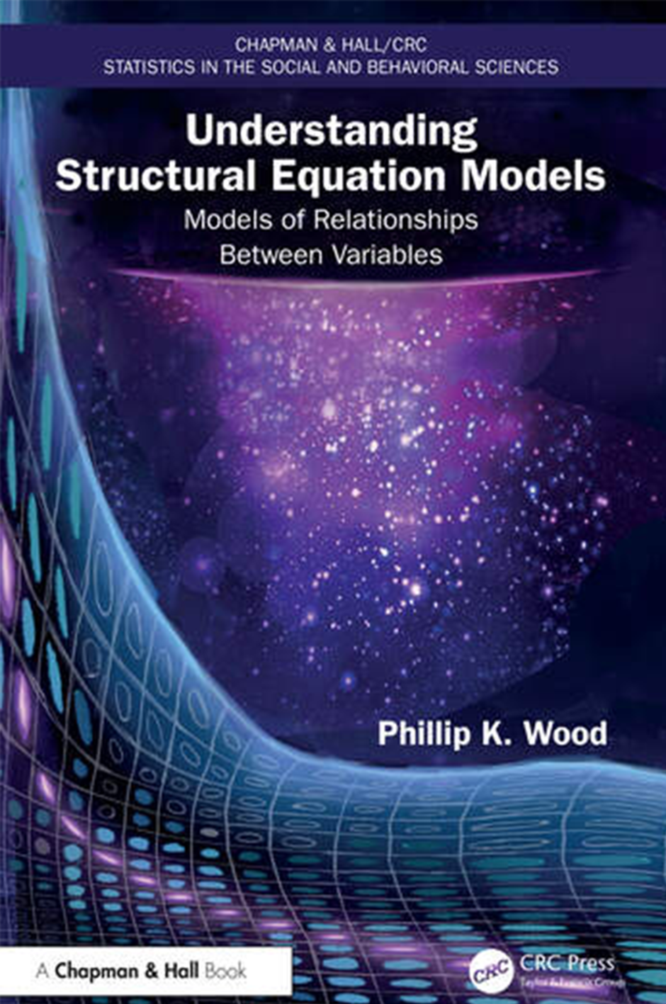 Book cover with purple background