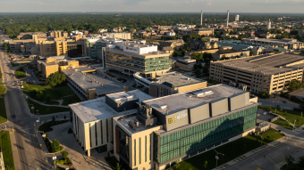 Drone view of campus
